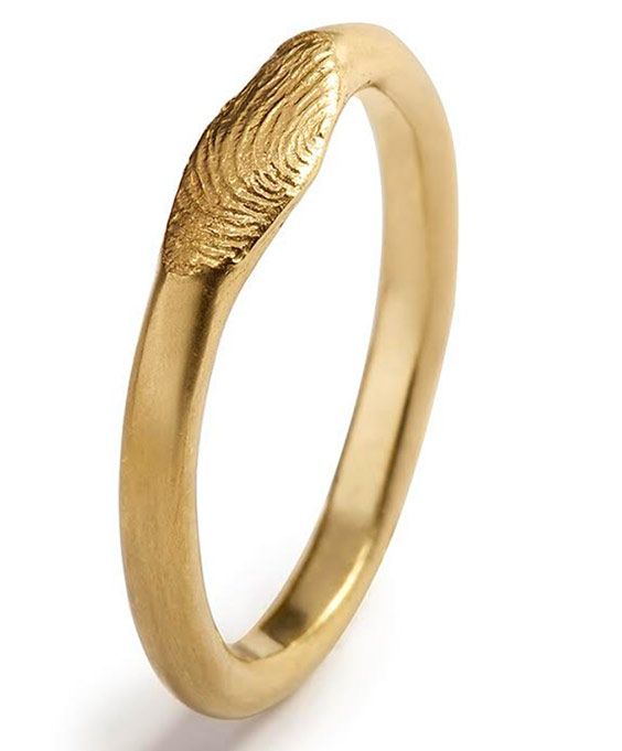 טבעת זהב 14 קראט עם טביעת אצבע