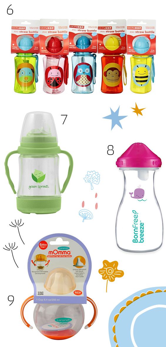 כוסות מים ובקבוקי שתייה לתינוקות פעוטות וילדים