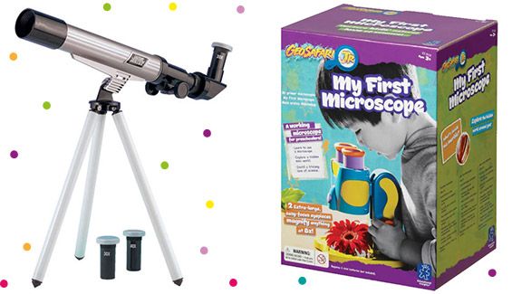 מיקרוסקופ וטלסקופ לילדים מתנה לגיל שלוש