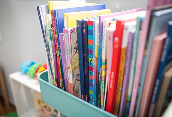 אחסון ספרים בחדר ילדים