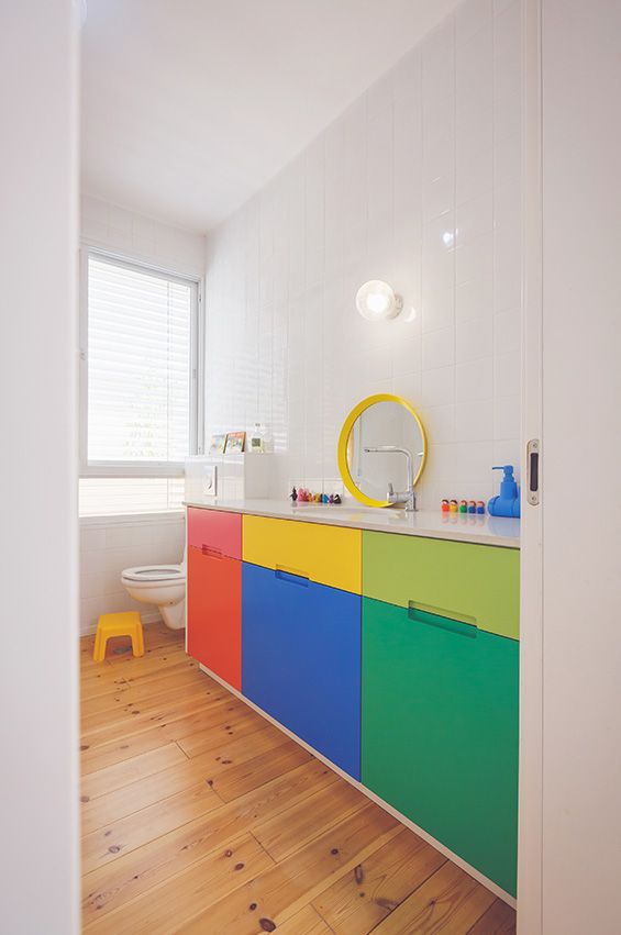 עיצוב חדר אמבטיה צבעוני לילדים