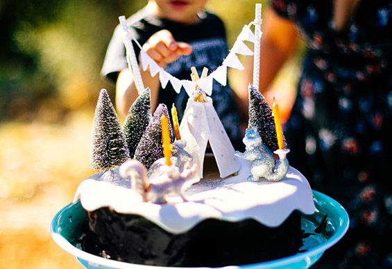 עוגת יום הולדת בקונספט יער