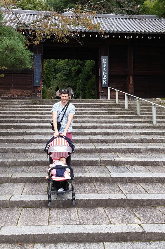 מדרגות בדרך אל מקדש מסורתי ביפן